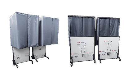 Aparèy pwoteksyon pòtab bò kabann X-ray|Pliable mobil radyasyon plak pwotèj pou machin pòtab X-ray